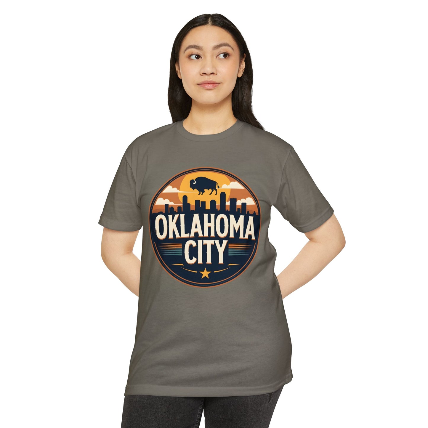 Oklahoma City Skyline Buffalo Graphic T-Shirt
