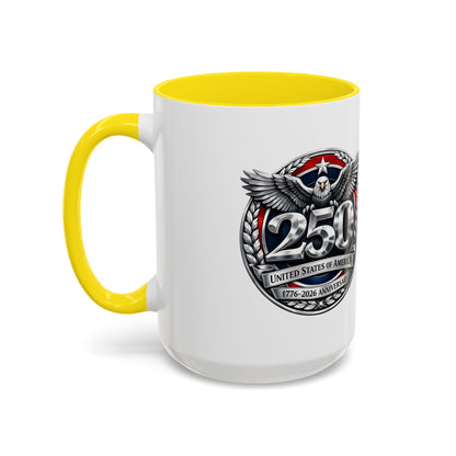 250th USA Bicentennial Eagle Coffee Mug — 1776–2026 Anniversary Accent Mug