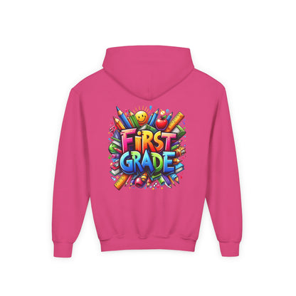 First Grade Kids Hoodie – Colorful Back-to-School Sweatshirt