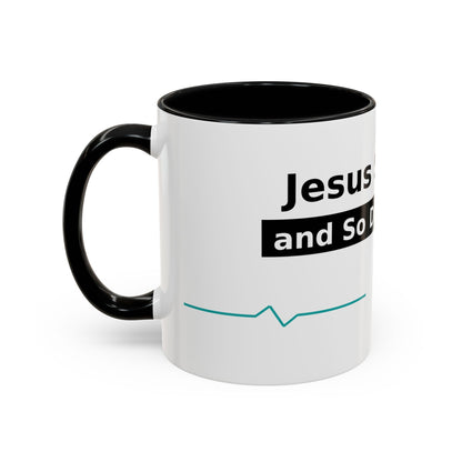 Jesus Saves… and So Does Insulin - Faith & Diabetes Accent Coffee Mug (11/15 oz)