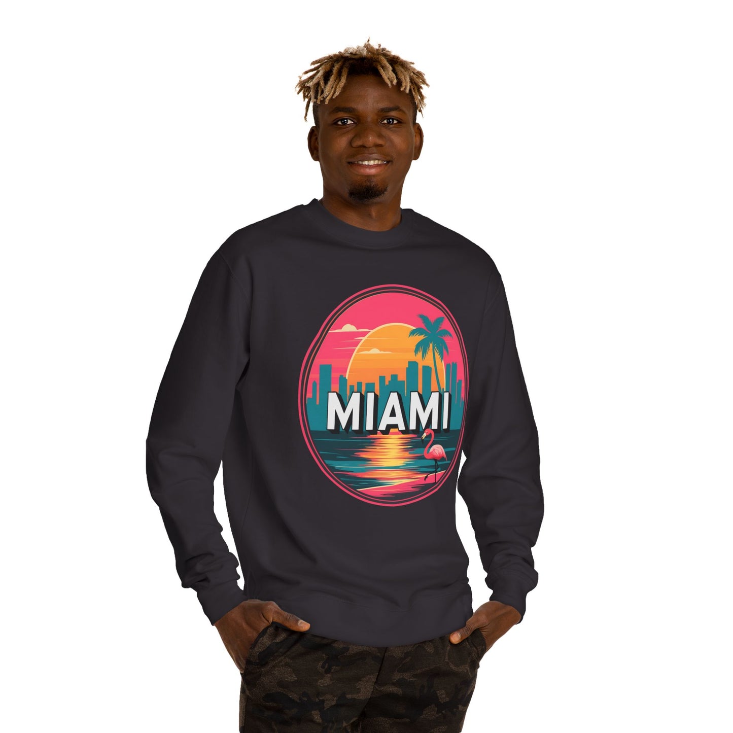 Miami Sunset Crewneck Sweatshirt