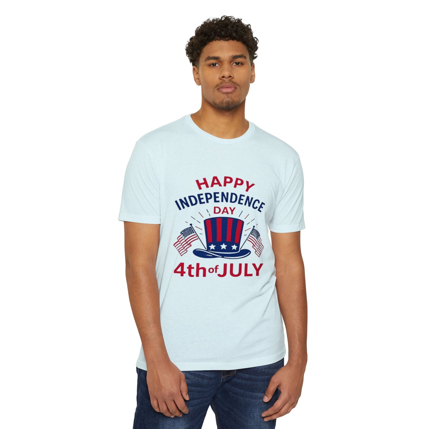 4th of July T-Shirt – "Happy Independence Day" Patriotic USA Tee