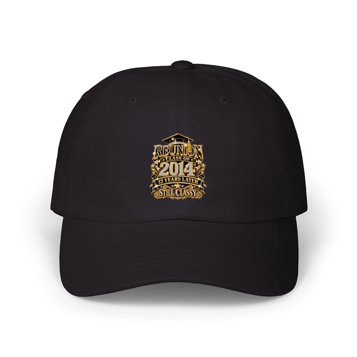 Embroidered 2014 Reunion Dad Cap — Vintage Class Badge Baseball Hat