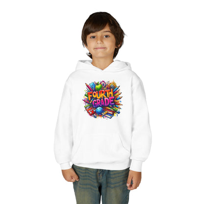 Fourth Grade Youth Hoodie — Colorful Back-to-School Kids Sweatshirt