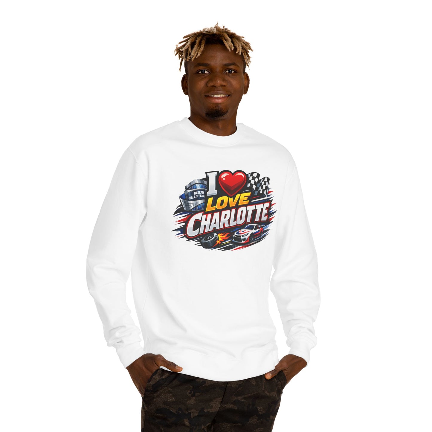 I Love Charlotte Racing Crewneck Sweatshirt