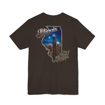 Illinois State Tee — 'City of Broad Shoulders' Chicago Skyline T-Shirt