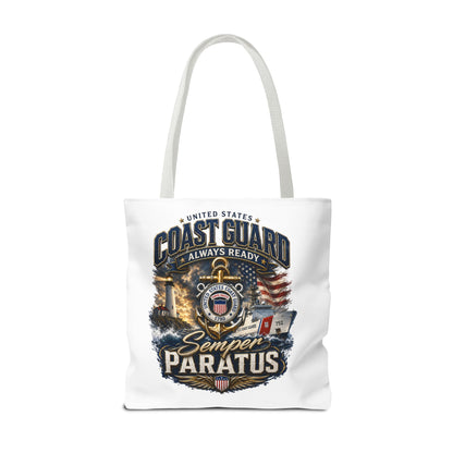 Coast Guard Semper Paratus Tote Bag – U.S. Coast Guard Patriotic Beach & Everyday Carry