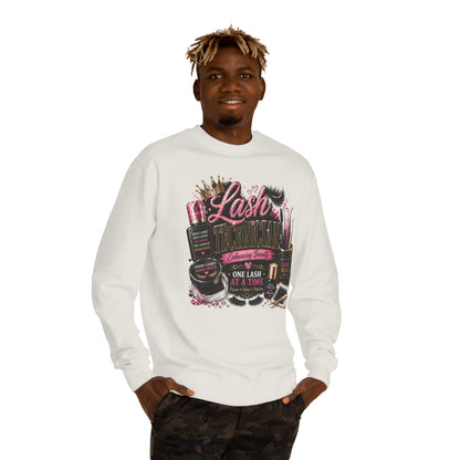 Eyelash Artist Crewneck Sweatshirt — “Lash Technician” Beauty Salon Graphic