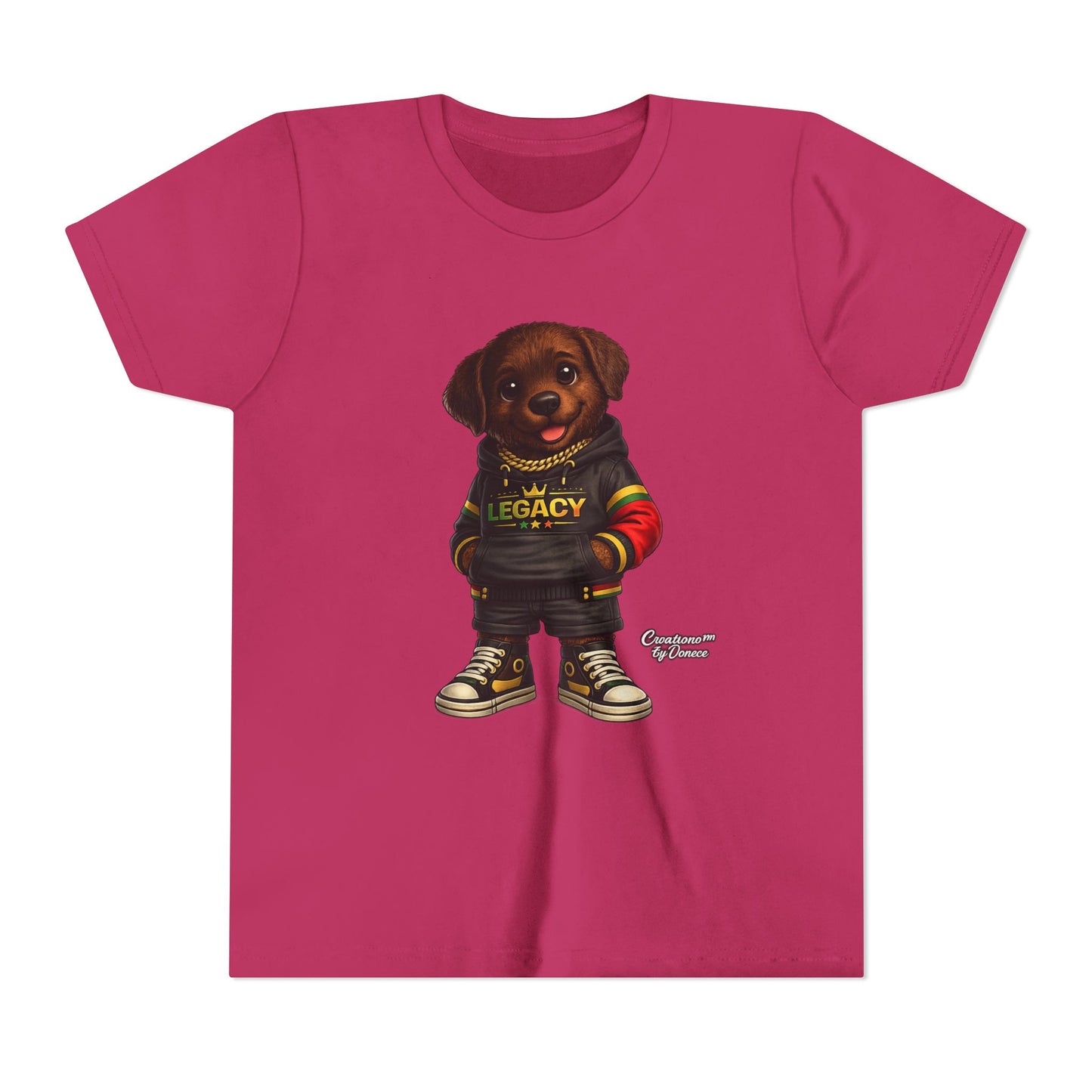 Youth Tee — Cute Rottweiler Puppy in 'Legacy' Hoodie Kids T‑Shirt