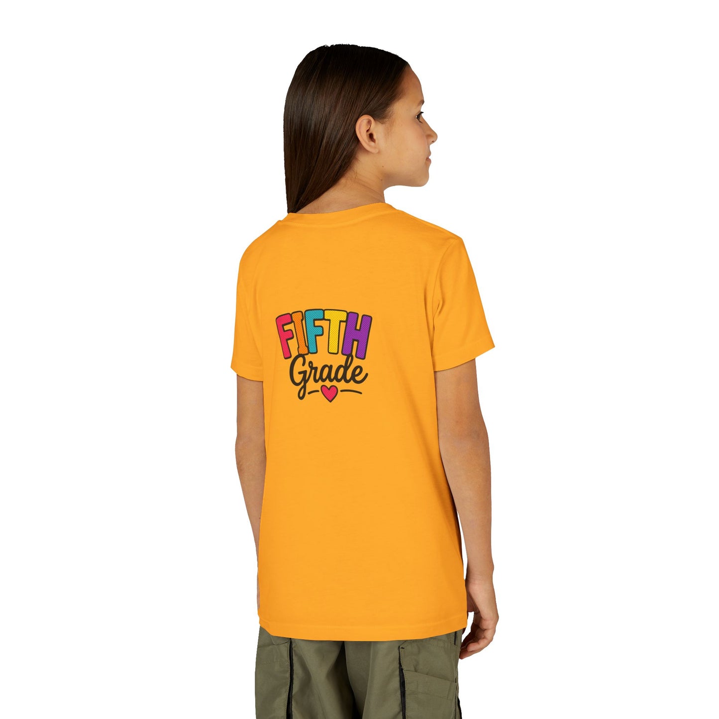 Fifth Grade Kids T‑Shirt – Colorful Back-to-School Tee with Heart