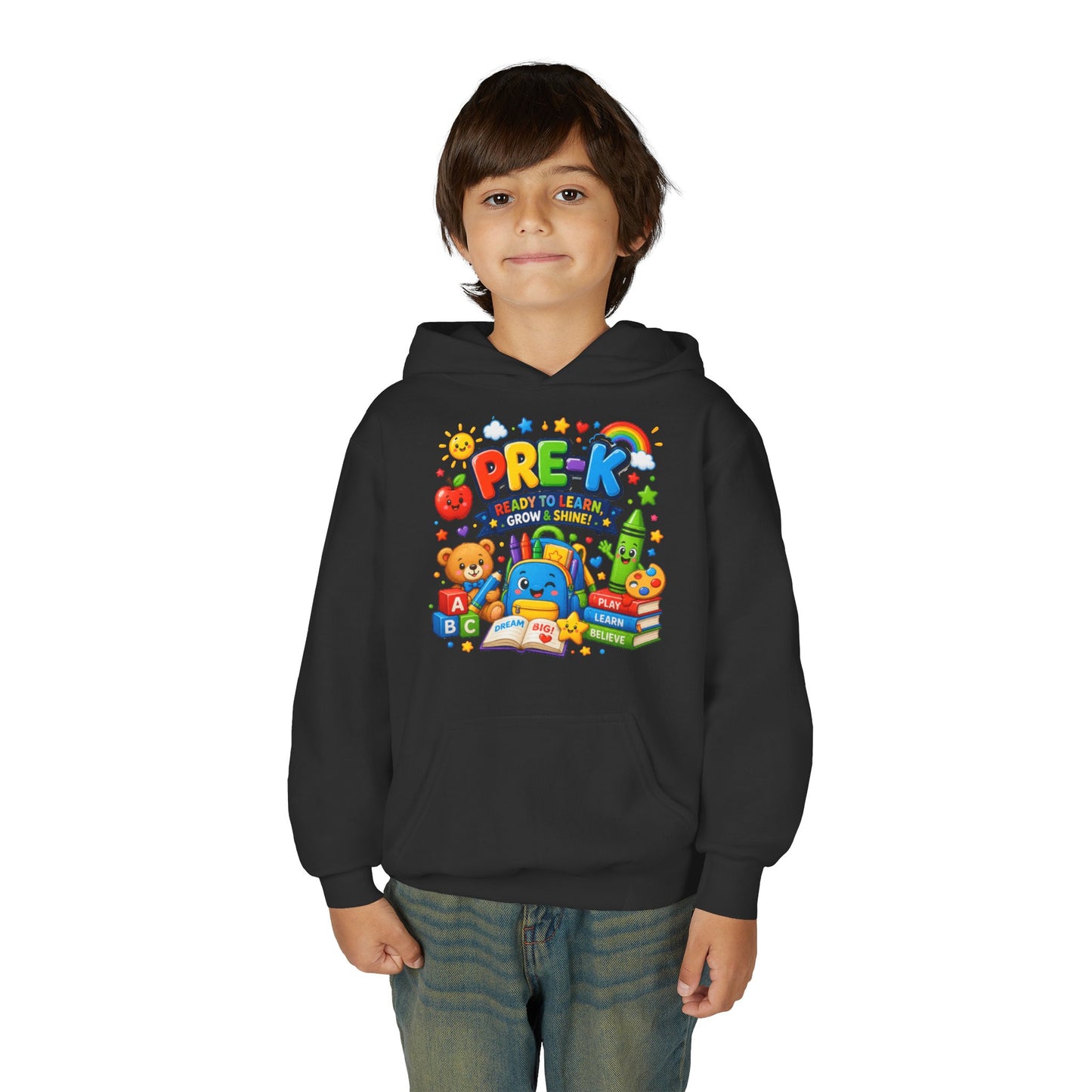 Pre-K Ready to Learn Youth Hoodie – Cute Back-to-School Preschool Sweatshirt
