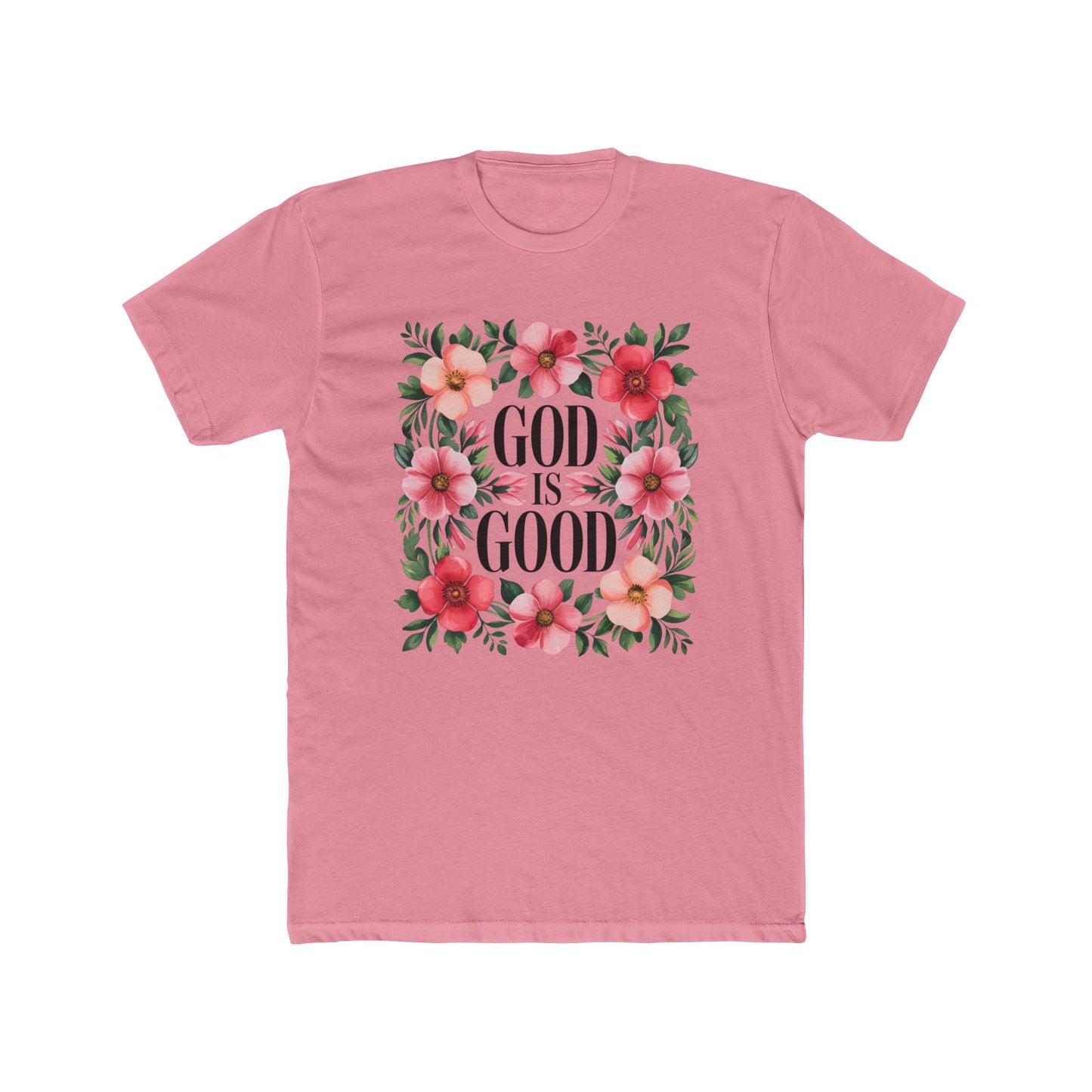 God Is Good Floral T-Shirt — Christian Faith Tee
