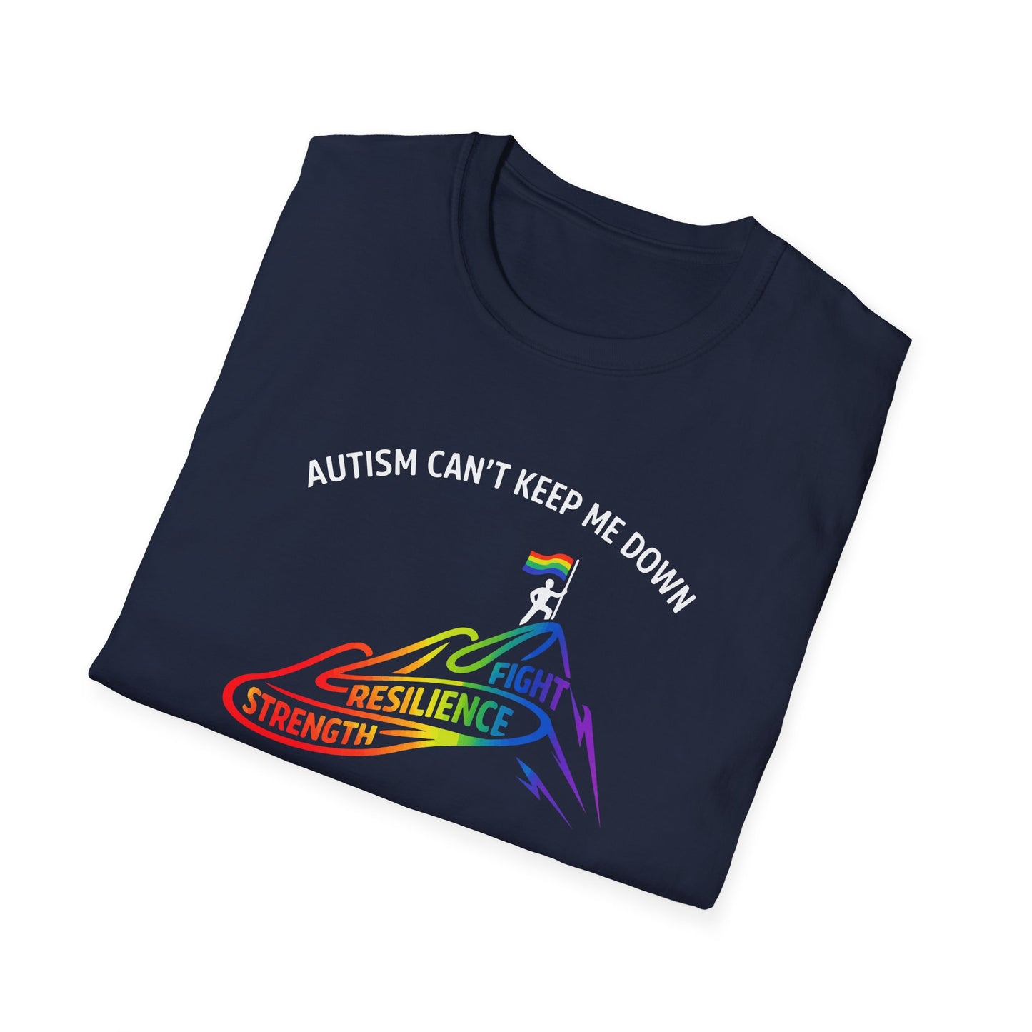 Autism Can't Keep Me Down Fight Resilience Strength T-Shirt
