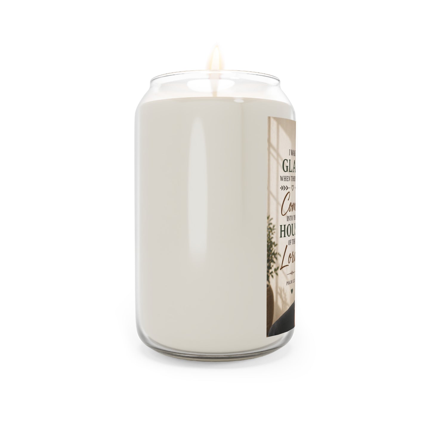 Soy Prayer Candle — “Come into the House of the Lord” Scented 13.75oz