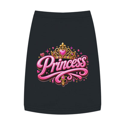 Princess Pet Tank Top - Pink Crown Graphic Dog Shirt, Cute Royal Pet Apparel for Small Dogs & Cats