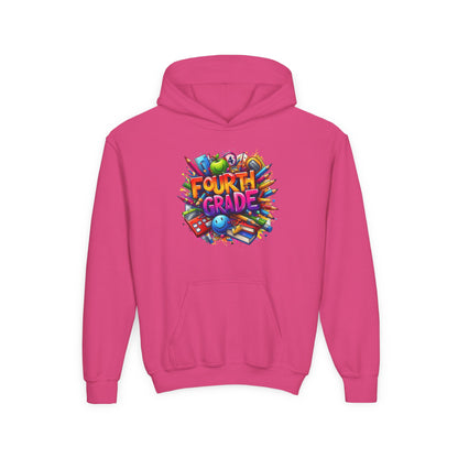 Fourth Grade Youth Hoodie — Colorful Back-to-School Kids Sweatshirt