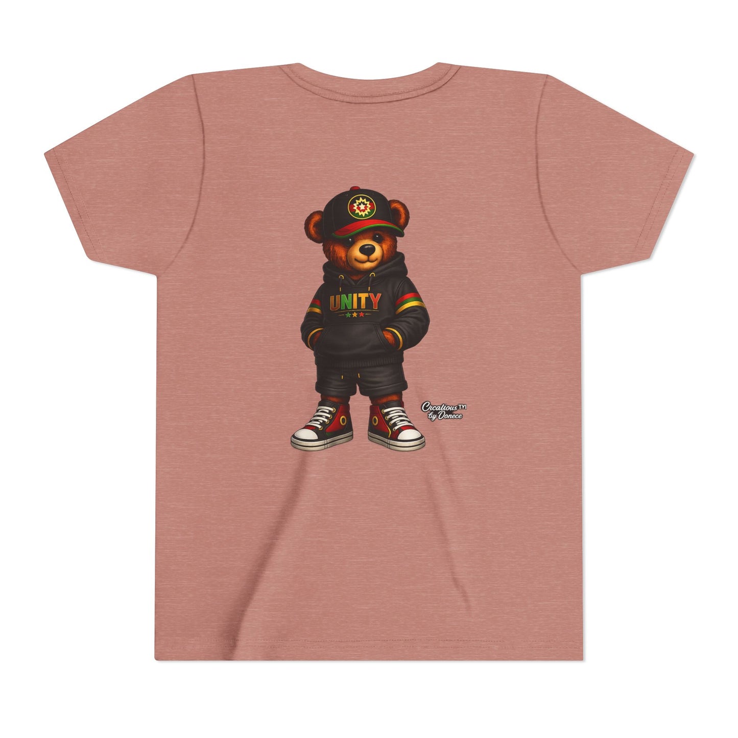 Youth T‑Shirt — Cool Bear Graphic Tee with 'UNITY' Hoodie Design