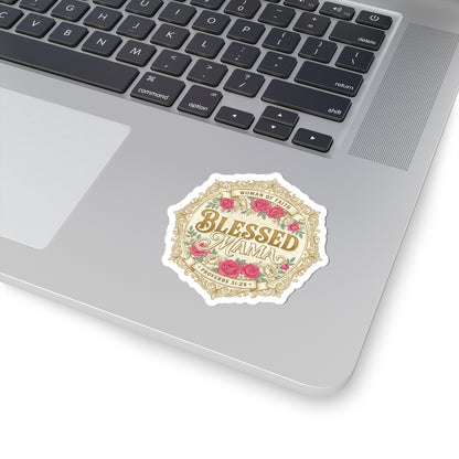 Blessed Mama Sticker | minimalist mom life, cool mom streetwear