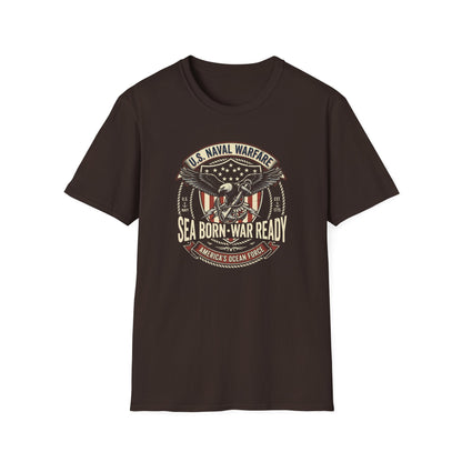 U.S. Naval Warfare Sea Born-War Ready America’s Ocean Force T-Shirt
