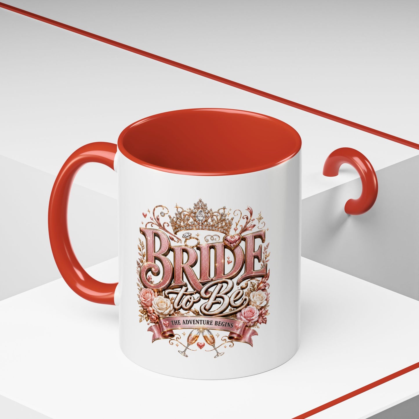 Bride to Be Coffee Mug — Floral Bridal Accent Mug (11/15oz)