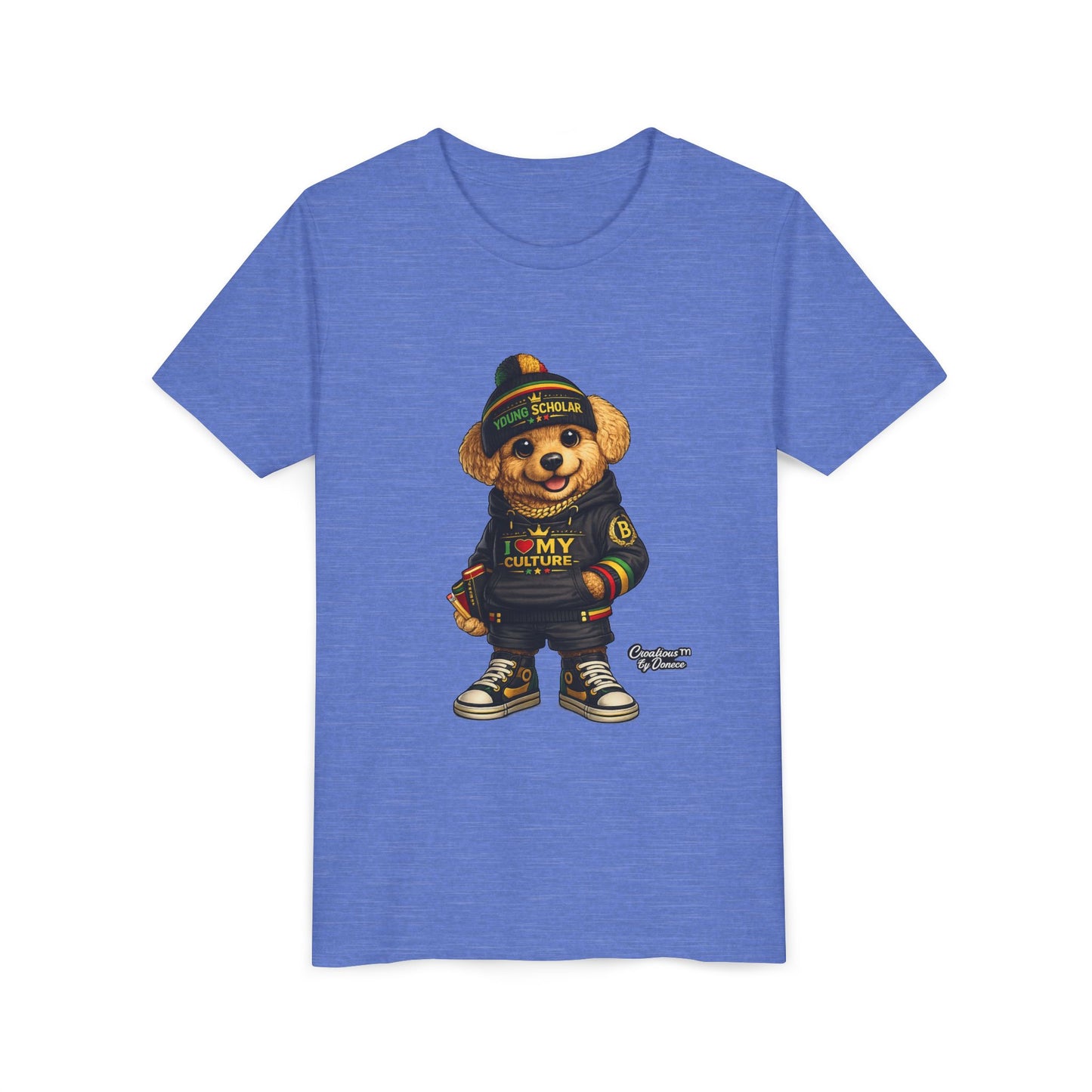 Youth Bear Graphic Tee – "I Love My Culture" Urban Streetwear