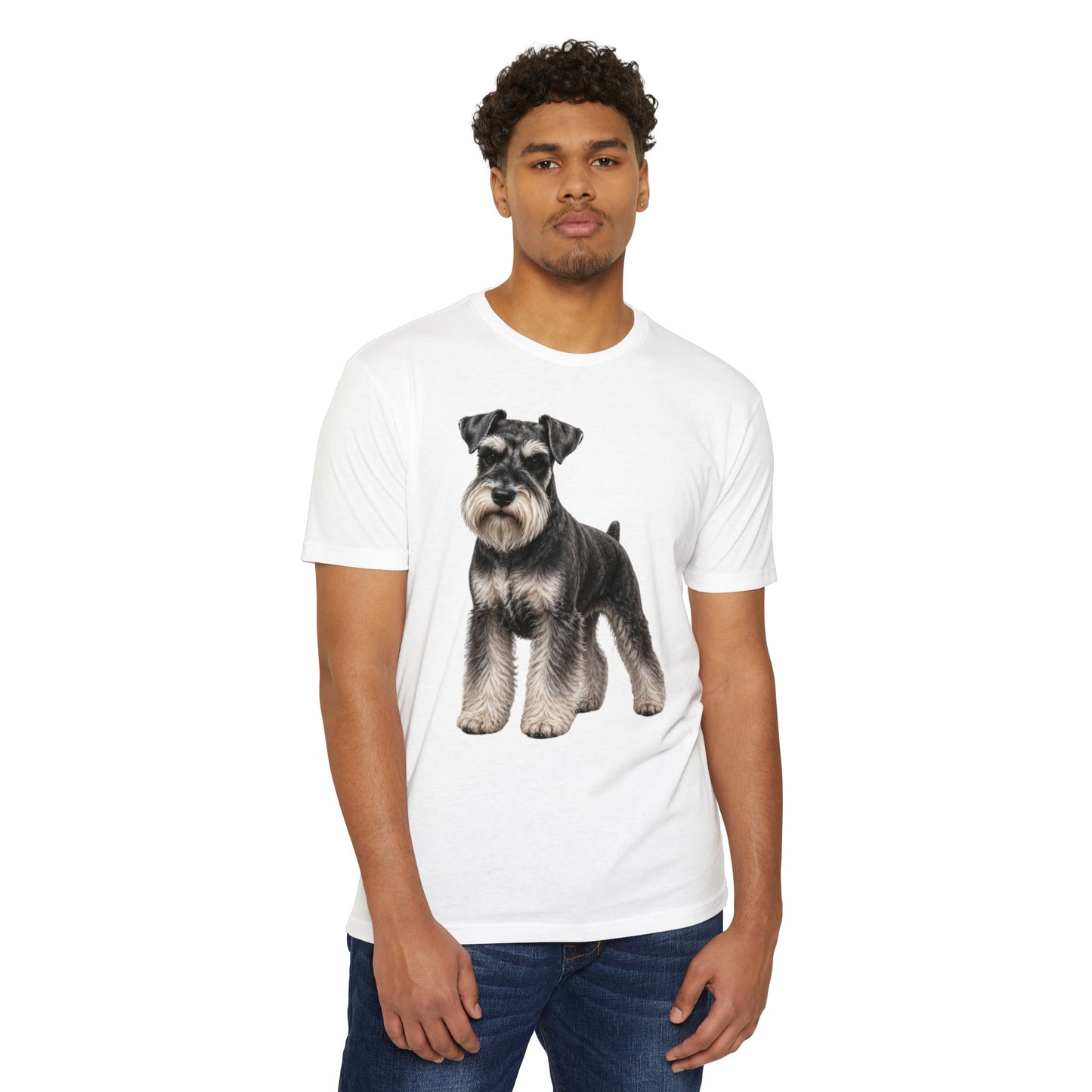Schnauzer Dog T-Shirt — Realistic Miniature Schnauzer Graphic Tee