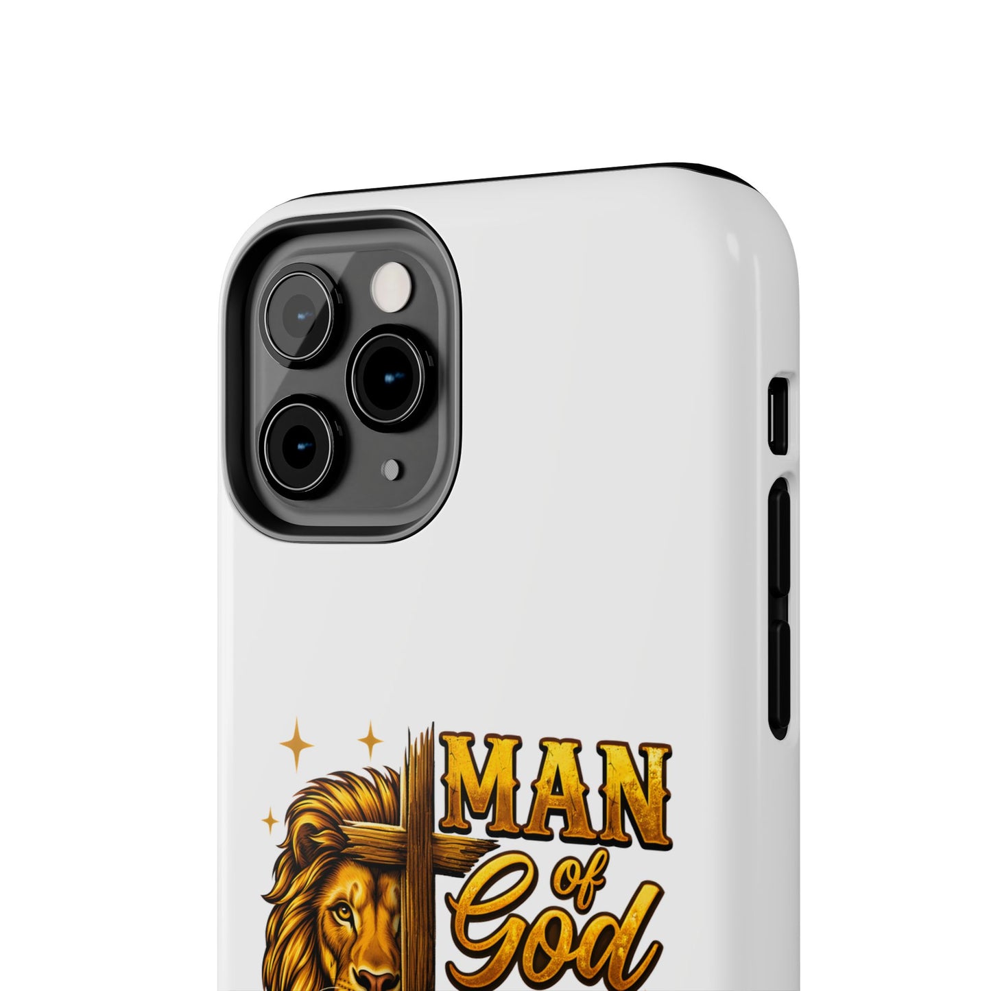 Man of God Lion Phone Case — ‘Man of God’ Christian Protector Dad Gift
