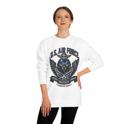 U.S. Air Force Skull Crewneck Sweatshirt — Defend Protect Dominate Tactical Pullover