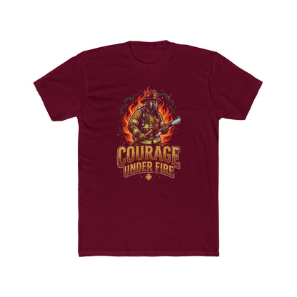 Firefighter T-Shirt — "Courage Under Fire" Graphic Tee