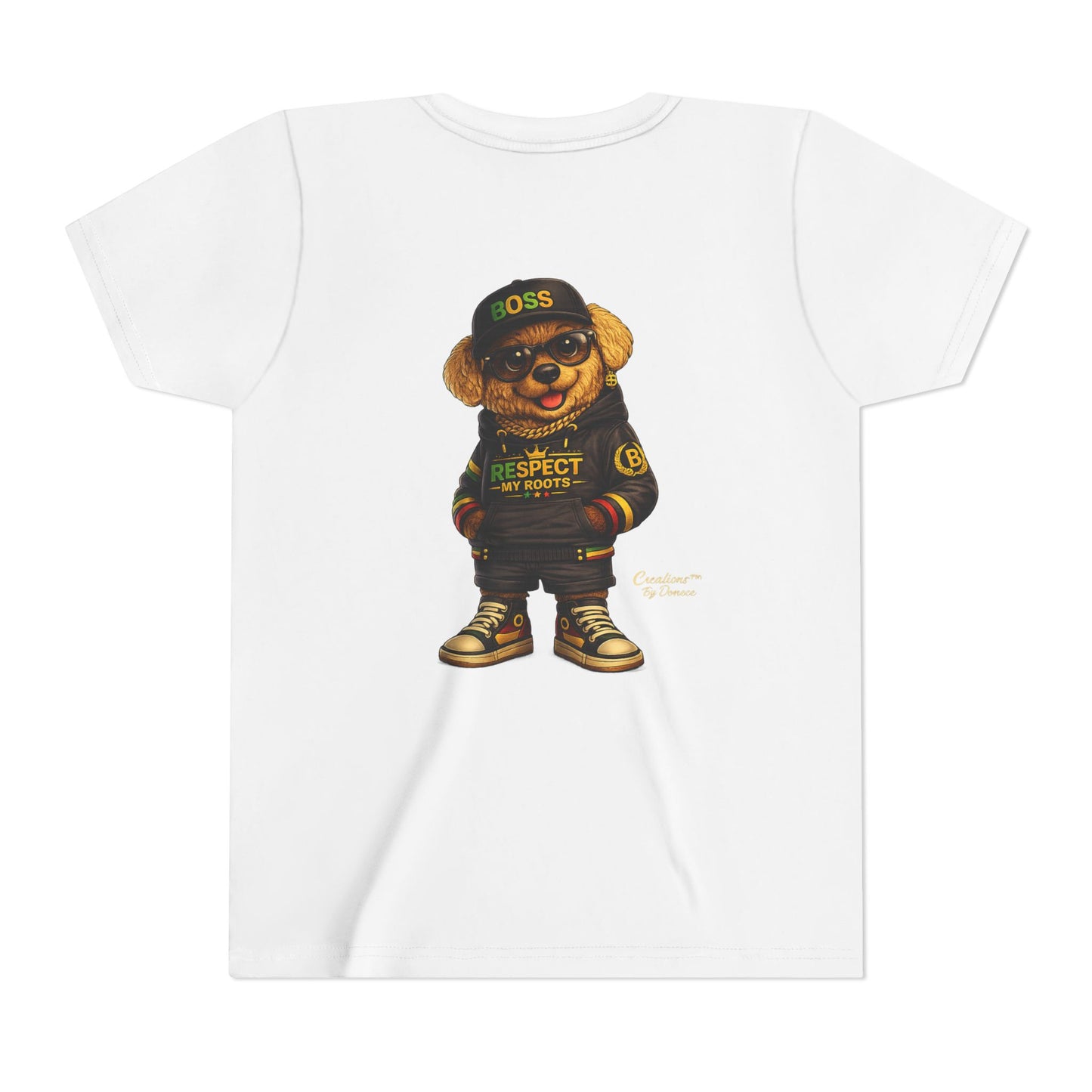 Kids Graphic Tee - 'Respect the Hustle' Teddy Bear Streetwear