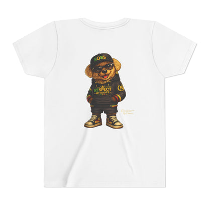 Kids Graphic Tee - 'Respect the Hustle' Teddy Bear Streetwear