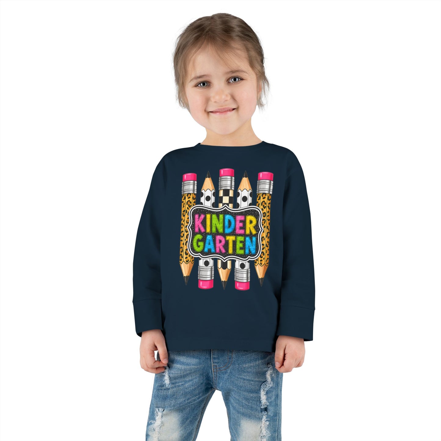 Kindergarten Pencils Toddler Long Sleeve Tee