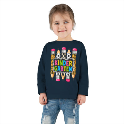 Kindergarten Pencils Toddler Long Sleeve Tee