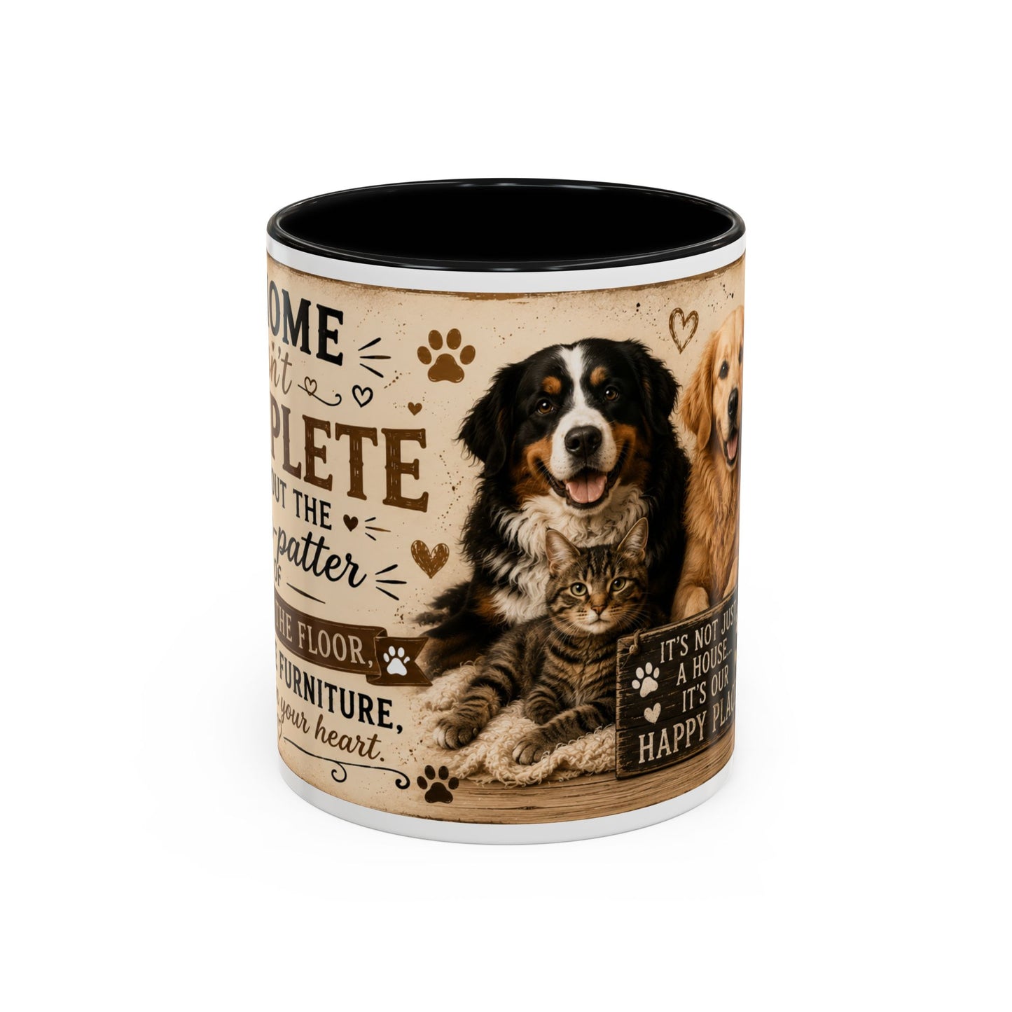 Dog Lovers Accent Coffee Mug — “It’s Not Just a House, It’s Our Happy Place”