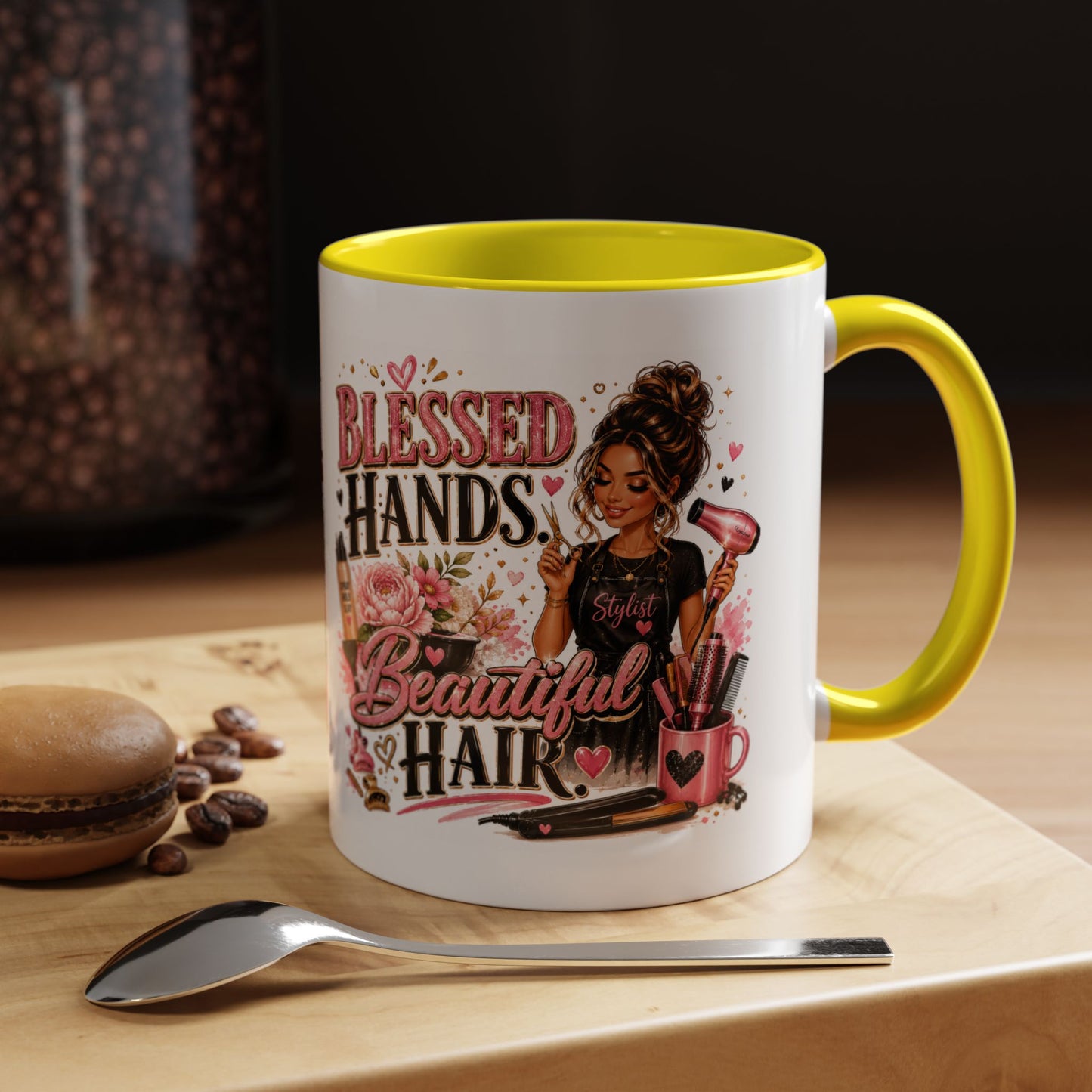Blessed Hands Beautiful Hair Coffee Mug — Stylist Barber Hairdresser Gift
