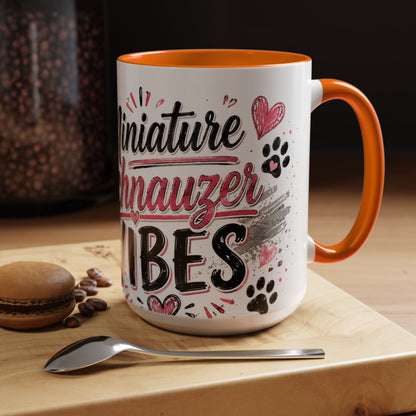 Miniature Schnauzer Vibes Accent Coffee Mug – 11/15oz