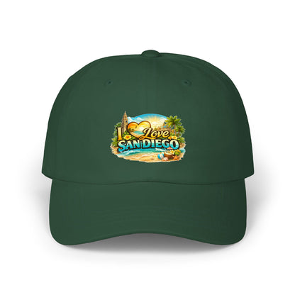 I Love San Diego Dad Cap — Vintage Beach Souvenir Hat