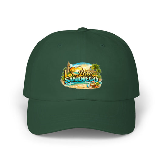 I Love San Diego Dad Cap — Vintage Beach Souvenir Hat