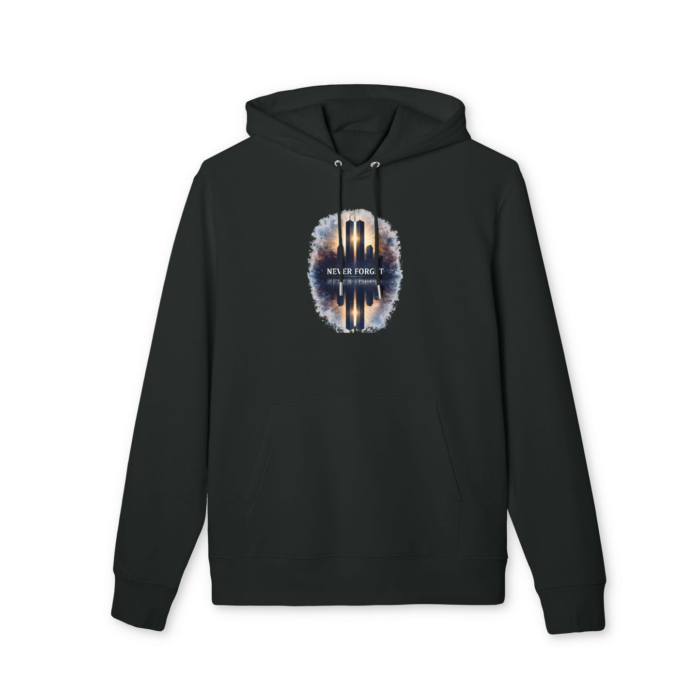 9/11 Memorial Hoodie — "Never Forget" Twin Towers Tribute