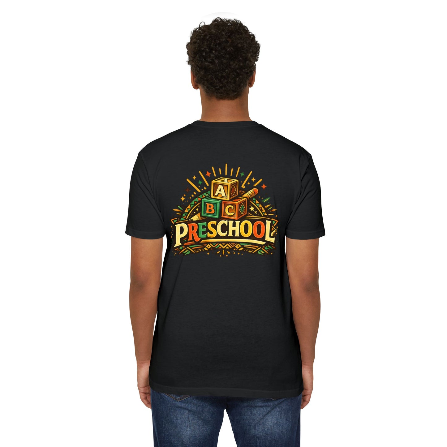 Preschool T-Shirt – Retro ABC Blocks Graphic Tee for Teachers & Kids