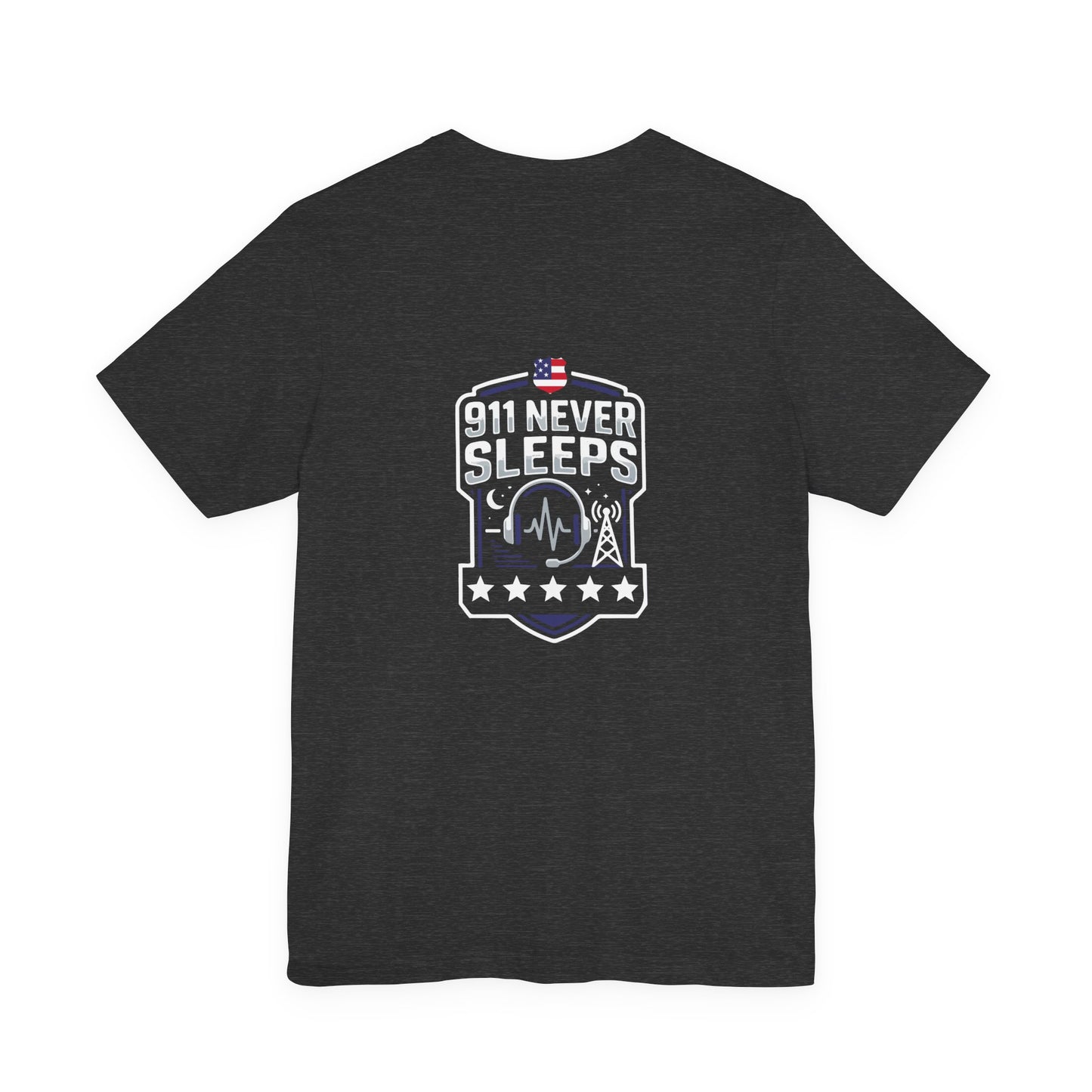 911 Never Sleeps T‑Shirt — Emergency Responder Tribute Tee