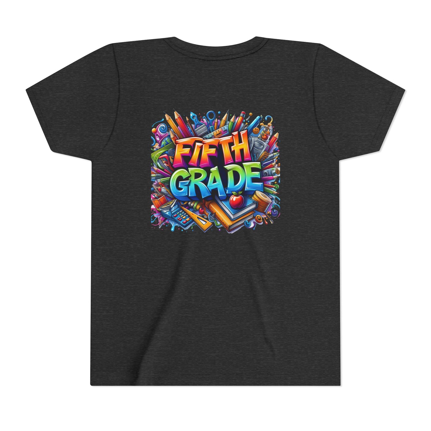 Fifth Grade Kid's Tee - Colorful School Supplies Back to School T-Shirt