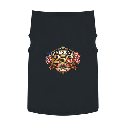 Pet Tank Top — "America's 250th Anniversary" Patriotic Dog Shirt (1776–2026)