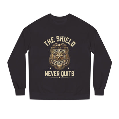 Police Badge Sweatshirt — "The Shield Never Quits"