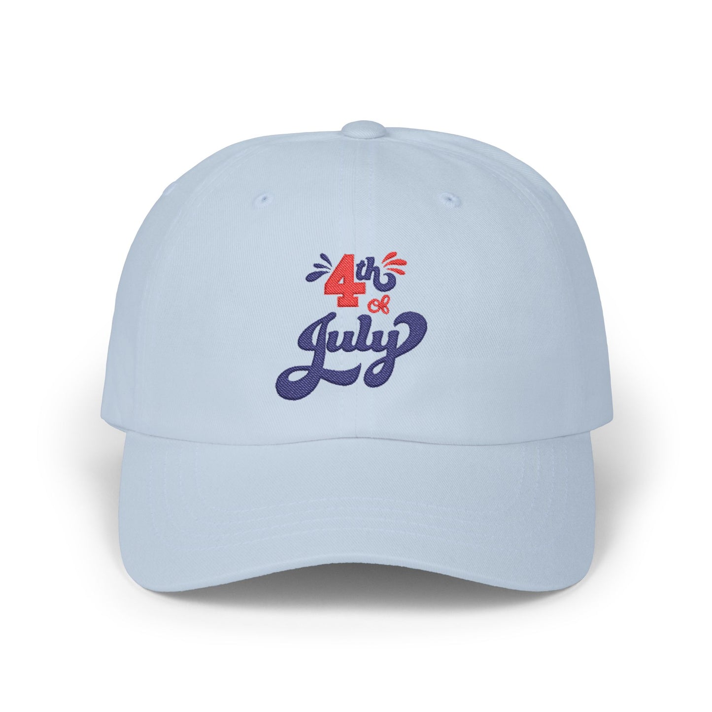 4th of July Dad Cap — Patriotic Embroidered Baseball Hat