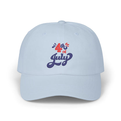 4th of July Dad Cap — Patriotic Embroidered Baseball Hat