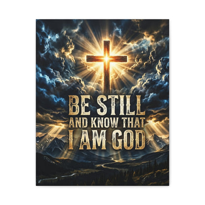 Be Still and Know That I Am God Matte Canvas Wall Art