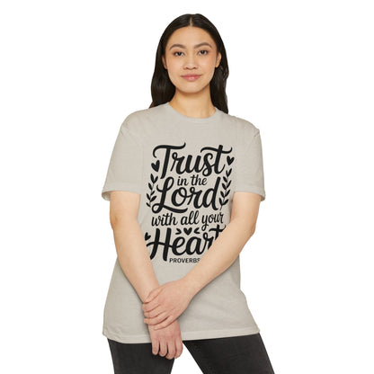 Trust in the Lord with All Your Heart T-Shirt — Proverbs 3:5 Christian Faith Tee