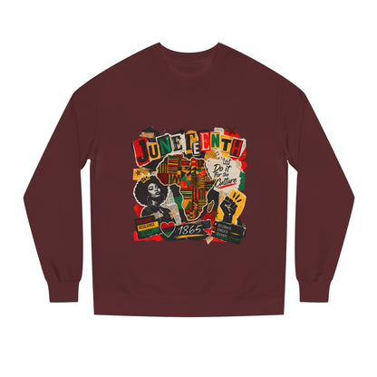 Juneteenth Celebration Sweatshirt — African Heritage '1865' Graphic Crewneck