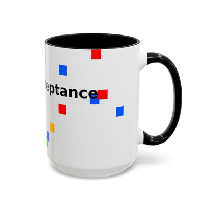 Autism Acceptance Accent Coffee Mug – Colorful Puzzle Square Design (11/15 oz)